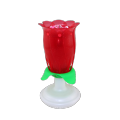 Hot sale Rotating Rose Flower Music Birthday Candle From Candle